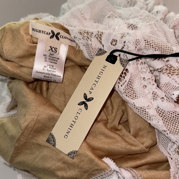 NIGHTCAP BHLDN *Perfect Plunge* white lace bridal maxi dress gown XS S - Picture 8 of 9